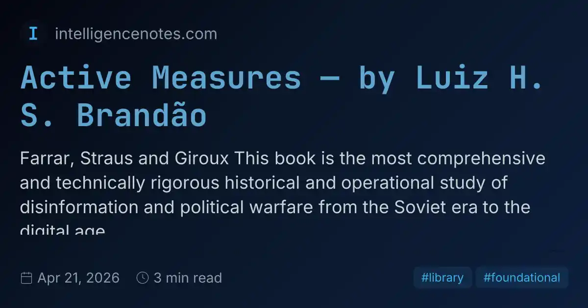 Active Measures — by Luiz H. S. Brandão